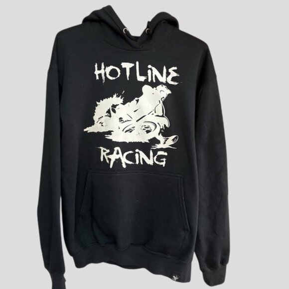 Hotline Racing MX Black Hoodie Unisex - Picture 3 of 12